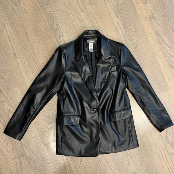 Sans Souci Boxy PU Blazer Women’s size L Large NWOT - Picture 5 of 9